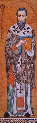 Свт. Василий Великий. Мозаика из Палатинской капеллы. 1146-1151 гг. Сицилия