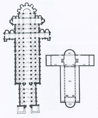 План: 1. Базилика мон-ря Клюни-III (Франция). 1088–1190 гг. 2. Базилика мон-ря в Фульде (Германия). 90-е гг. VIII в.— 819 г.