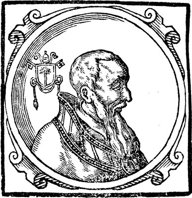 Иннокентий IХ, папа Римский. Гравюра. 1600 г. (Sacchi Vitis pontificum. 1626) (РГБ)