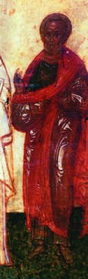 Ап. Иродион. Фрагмент минейной иконы. 1-я пол. XVI в. (Музей икон, Рекклингхаузен)