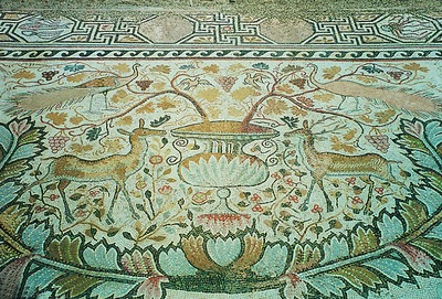 Битола. Мозаичный пол нартекса Большой базилики. V–VI вв. Фрагмент