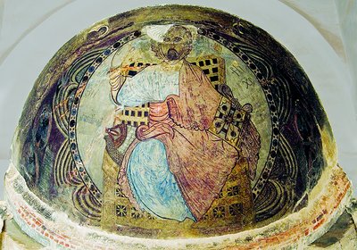 Христос во славе. Роспись апсиды собора мон-ря св. Шенуды близ Сохага. Кон. XII в.