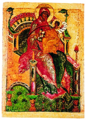 Икона Божией Матери «Гора Нерукосечная». До 1549 г. (ГМЗК)