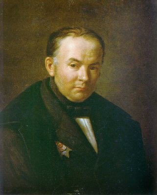 Портрет В. А. Жуковского. Худож. А. П. Елагина с оригинала Ф. Т. Гильдебрандта. 1841 г. (ГМП)