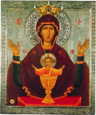 Икона Божией Матери «Неупиваемая Чаша». XIV в.