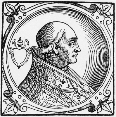 Гонорий I, папа Римский. Гравюра. (Sacchi. Vitis pontificut. 1626) (РГБ)