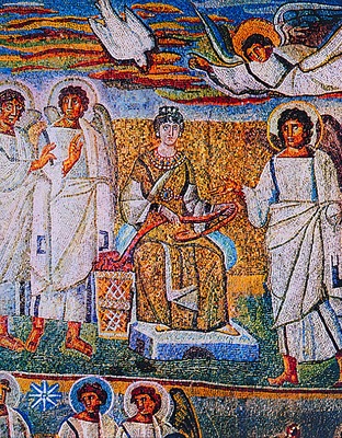 Благовещение. Мозаика ц. Санта-Мария Маджоре в Риме. 432 - 440 гг.