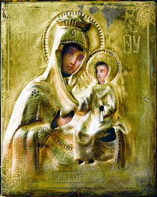 Икона Божией Матери «Избавительница». XIX в. (собор вмч. Пантелеимона Новоафонского мон-ря)