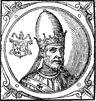 Иннокентий V, папа Римский. Гравюра. 1600 г. (Sacchi Vitis pontificum. 1626) (РГБ)