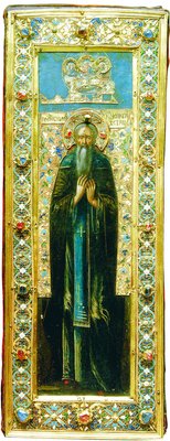 Прп. Иоанн Лествичник. Икона. 1554 г., XIX в. (ГММК)