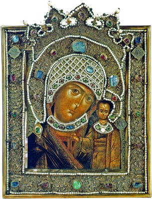 Казанская икона Божией Матери. 1-я треть XVII в. (ГММК)