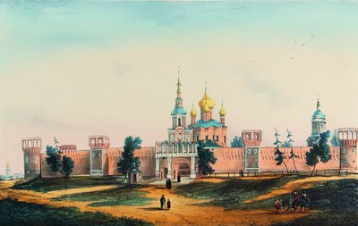 «Вид Донского монастыря в Москве». Литография по рис. А. Феррари. 1860 г. (ГИМ)