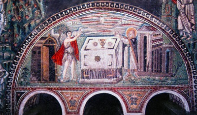 Жертвоприношение Авеля. Мозаика ц. Сан-Витале в Равенне. Ок. 547 г.