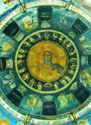Христос Пантократор. Роспись в куполе мон-ря Дечаны. 1338/39-1348 гг.