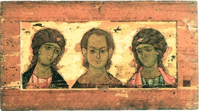 Еммануил с архангелами. Икона. Кон. XII в. (ГТГ)