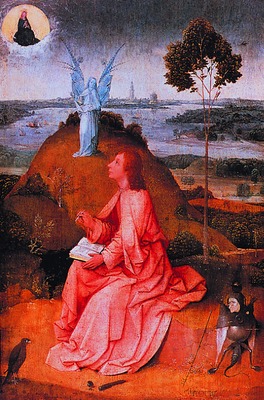 Иоанн Евангелист на острове Патмос. 1505 г. (Картинная галерея. Берлин-Далем). Фрагмент