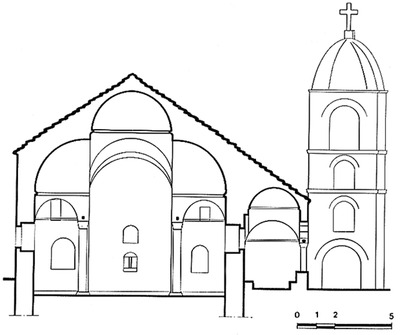 Церковь свт. Николая. 1721–1722 гг. Поперечный разрез
