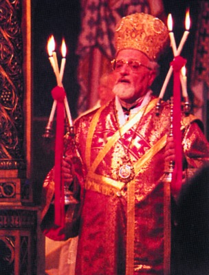 Патриарх Мелькитской католической Церкви Григорий III Лахам. Фотография. 2001 г.