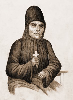 Прп. Дария (Кутукова). Литография Н. Кудрякова. 1869 г. (РГБ)