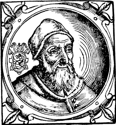 Григорий XIII, папа Римский. Гравюра. 1600 г. (Saachi. Vitis pontificum. 1626) (РГБ)