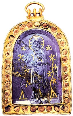 Христос Благословляющий. Резная икона. XII в. (Лувр, Париж)