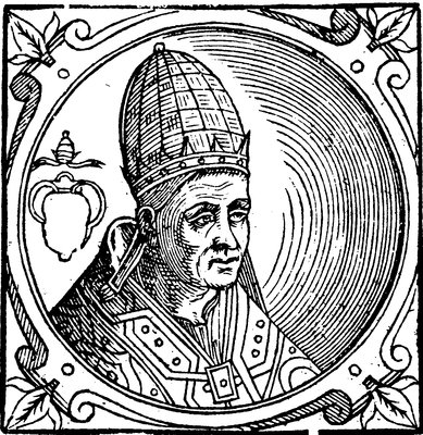 Евгений I, папа Римский. Гравюра (Platina B. Historia. 1611) (РГБ)