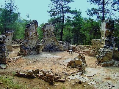 Руины кафоликона мон-ря Жалия. Фотография. 2007 г.