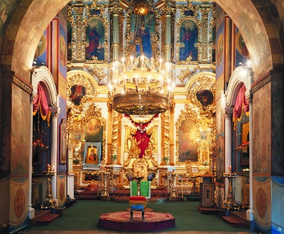 Интерьер Успенского собора во Владимире. Фотография. 2004 г.