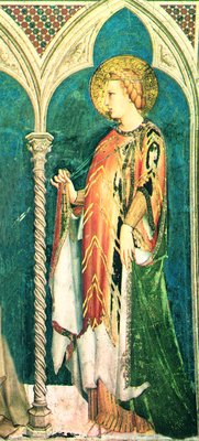 Св. Елизавета Тюрингская. Роспись Нижней ц. Сан-Франциско в Ассизи. Ок. 1325 г. Мастер Симоне Мартини
