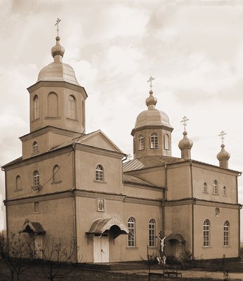 Церковь в честь Покрова Пресв. Богородицы в Бричине. 1995 г. Фотография. 2007 г.