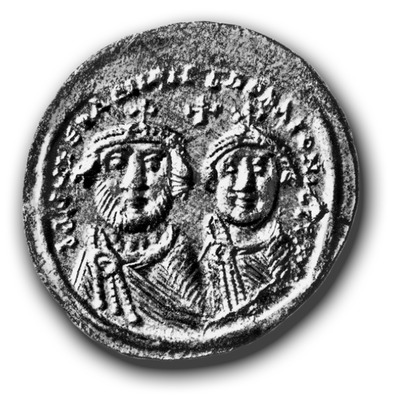 Имп. Ираклий с сыном Константином III. Солид