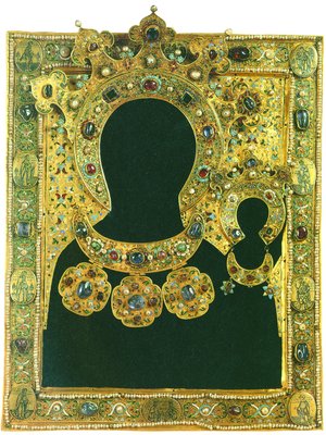 Оклад иконы Божией Матери «Одигитрия». Ок. 1560 г. (ГММК)