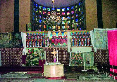Интерьер церкви мон-ря Дэбре-Либанос