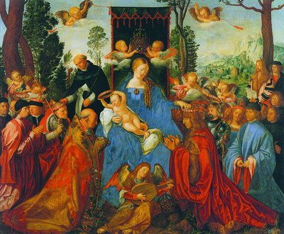 Праздник венков из роз. 1506 - 1512 гг. (Музей истории искусств, Вена)