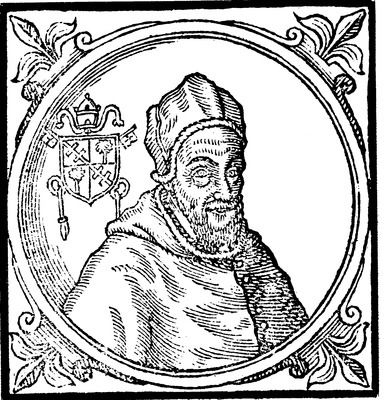 Григорий XIV, папа Римский. Гравюра. 1600 г. (Saachi. Vitis pontificum. 1626) (РГБ)