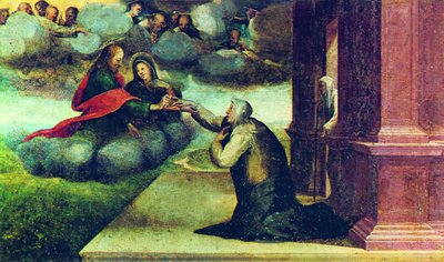 «Мистическое обручение св. Екатерины Сиенской». Ок. 1514 г. Худож. Д. Беккафуми (Национальная пинакотека, Сиена)