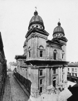 Преображенская церковь во Львове, преобразованная из униатской в православную в 1915 г. Фотография. 1915 г.