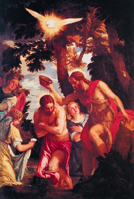 Крещение. Худож. П. Веронезе. Нач. 80-х гг. XVI в. (Галерея Палатина. Флоренция)