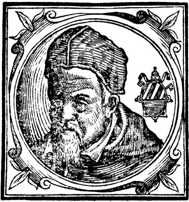 Григорий XV, папа Римский. Гравюра. 1600 г. (Sacchi. Vitis pontificum. 1626) (РГБ)