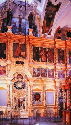 Центральная часть иконостаса собора во имя арх. Михаила в Вел. Устюге. Сер. XVIII в.