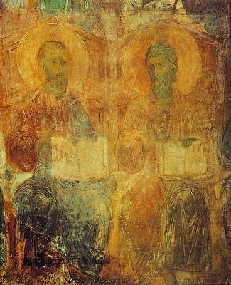 Ап. Андрей. Фреска зап. стены Дмитриевского собора во Владимире. 1195 г.