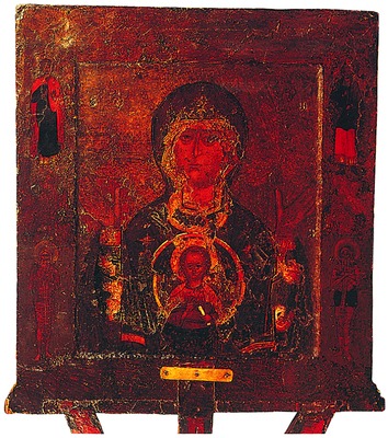 Икона Божией Матери «Знамение». До 1169 г. (собор Св. Софии в Новгороде)